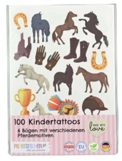 Bild von Kindertattoos: Pferde